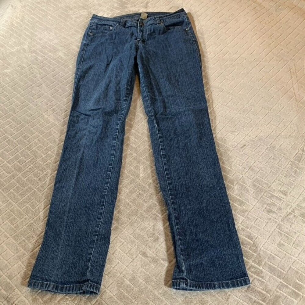 Fantasy Womens 10 Denim Jeans Blue Skinny Medium Wash Sequins Mid Rise Stretch